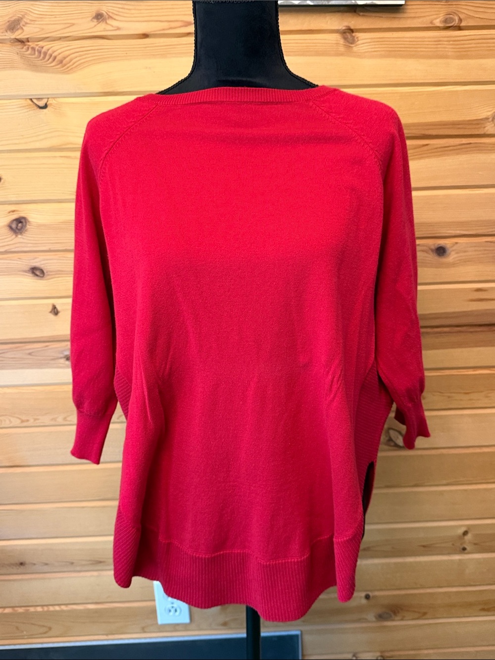 Style & Co. Vibrant Red Lightweight Knit Pullover